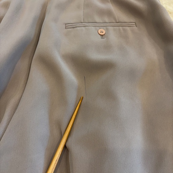 Vintage Eddie Bauer Greige Trousers Size 6 High Rise Straight Leg Pleated - Picture 10 of 14